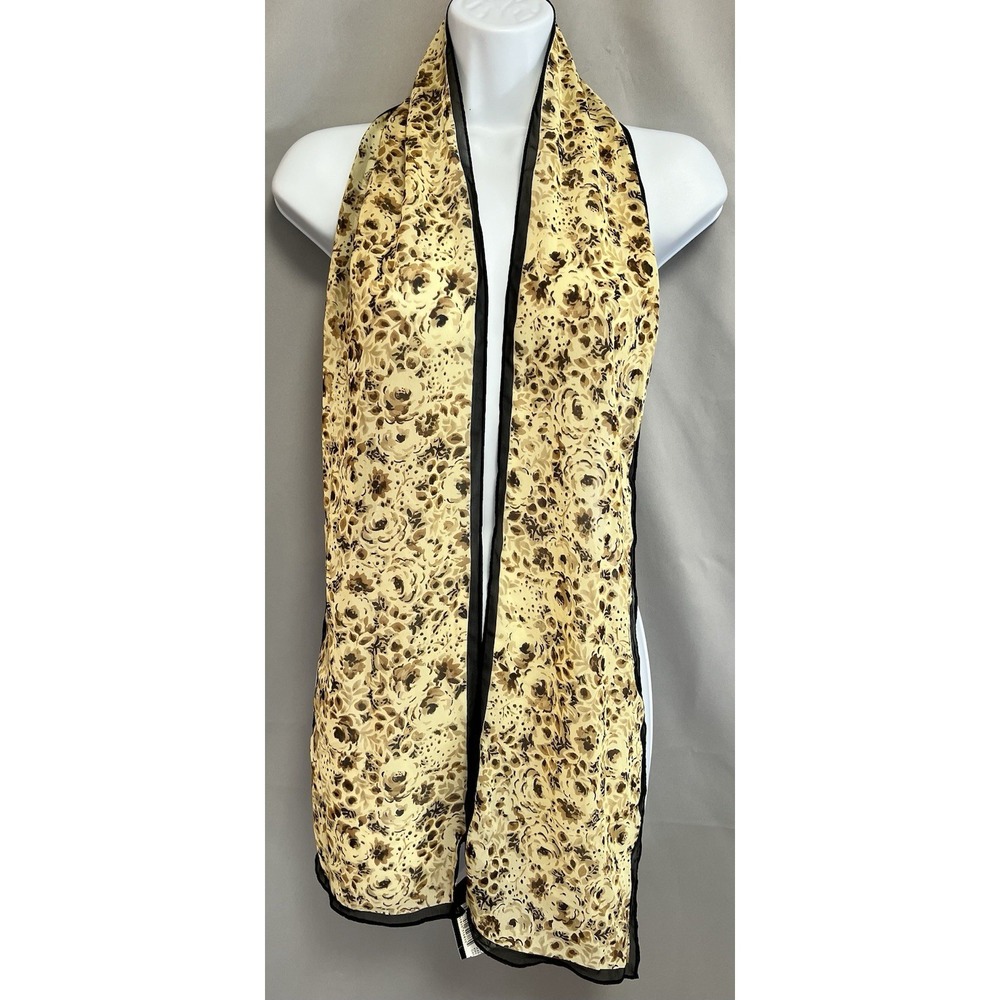 VTG OSFM Scarf Floral Printer 64"x8" Women's Style Multicolor NWT Y2K
